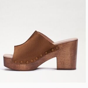 Sam Edelman Josselyn Mule Sandals, stacked wood / suede